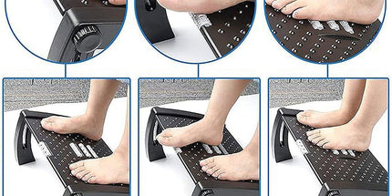 1PC Adjustable Office Foot Rest Pedal Stool Sofa Leg Support for Home or Desk Use - Grey