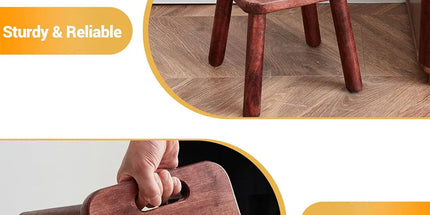 Home Solid Wood Small Bench Shoe Bench Compact Design for Entryway Living Room