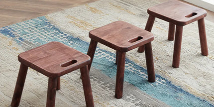 Home Solid Wood Small Bench Shoe Bench Compact Design for Entryway Living Room