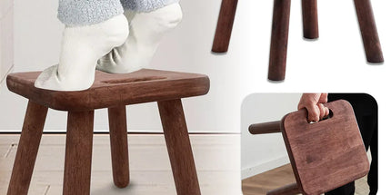 Home Solid Wood Small Bench Shoe Bench Compact Design for Entryway Living Room