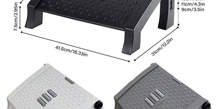 1PC Adjustable Office Foot Rest Pedal Stool Sofa Leg Support for Home or Desk Use - White