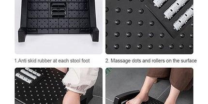 1PC Adjustable Office Foot Rest Pedal Stool Sofa Leg Support for Home or Desk Use - White