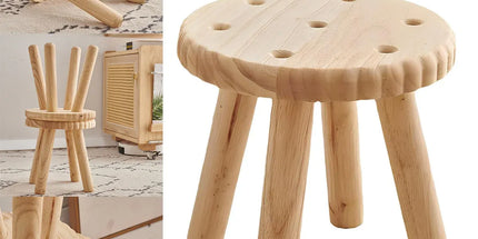 Home Wooden Shoe Bench Small Bench Wood Construction for Entryway Living Room