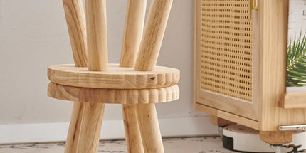 Home Wooden Shoe Bench Small Bench Wood Construction for Entryway Living Room