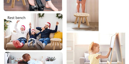 Home Wooden Shoe Bench Small Bench Wood Construction for Entryway Living Room