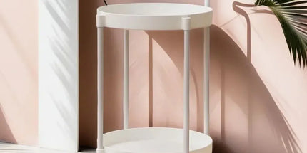 Cream Style Home Coffee Table Movable Creative Sofa Side Table Bedside Table