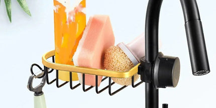 Adjustable Faucet Sink Shelf Drainage Rack Kitchen Storage Organizer for Home