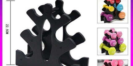 Dumbbell Storage Holder Gym Hand Weight Stand 3-Tier Tree Rack Weights Organizer