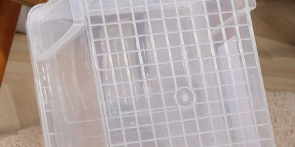 Clear Plastic Storage Box Stackable Large Capacity With Lid Handle Home Use - 61x43x35cm
