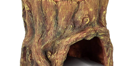 Tree Stump Reptile Cave Lizard Hide Terrarium Cave Home Decor Moisture Keeping