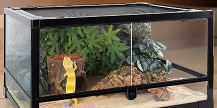 Tree Stump Reptile Cave Lizard Hide Terrarium Cave Home Decor Moisture Keeping