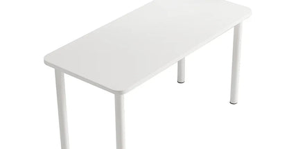 Compact Computer Desk White Study Table Home Office Workstation 100x60cm