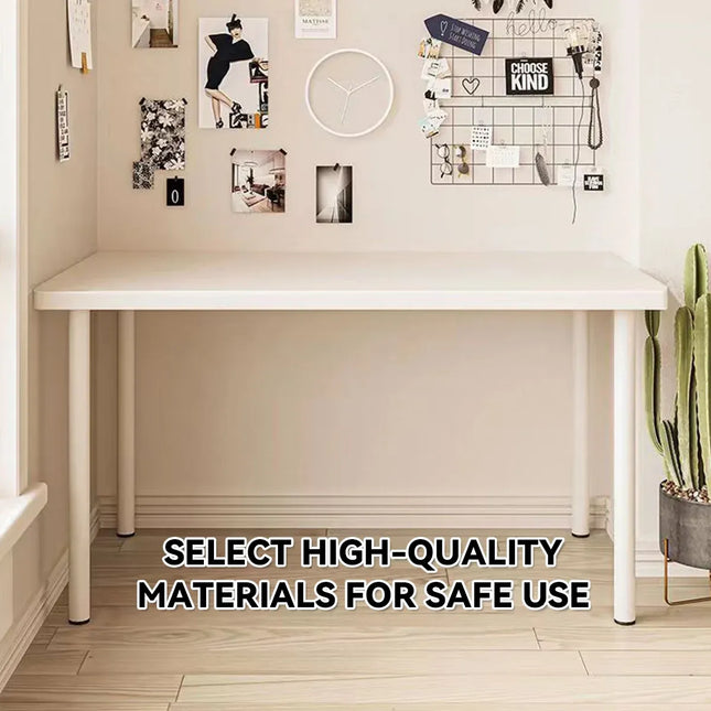 Compact Computer Desk White Study Table Home Office Workstation 100x60cm