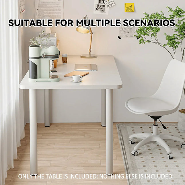 Compact Computer Desk White Study Table Home Office Workstation 100x60cm