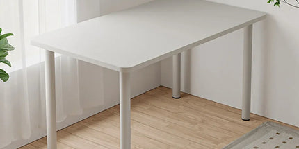 Compact Computer Desk White Study Table Home Office Workstation 100x60cm