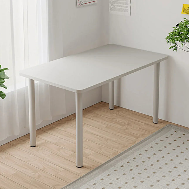 Compact Computer Desk White Study Table Home Office Workstation 100x60cm