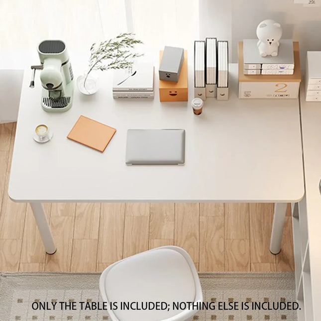 Compact Computer Desk White Study Table Home Office Workstation 100x60cm