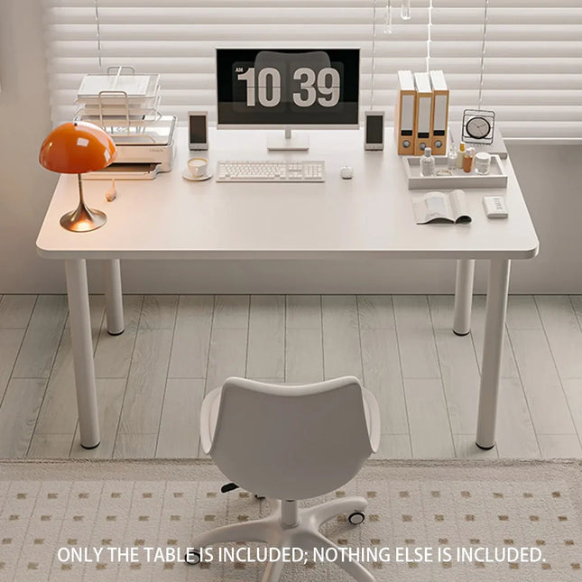 Compact Computer Desk White Study Table Home Office Workstation 100x60cm