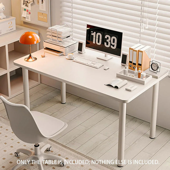 Compact Computer Desk White Study Table Home Office Workstation 100x60cm