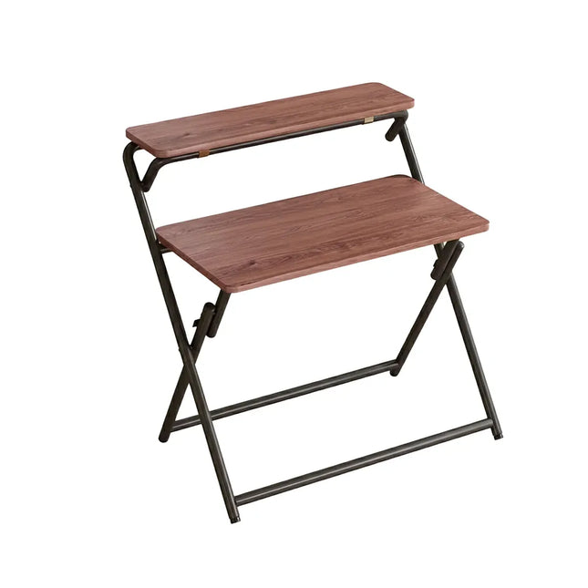 Double Layer Foldable Desk Sturdy Frame Heavy Duty for Home Office