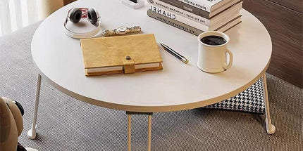 Small Foldable Computer Desk Portable Bed Table Round Home Office Laptop Stand