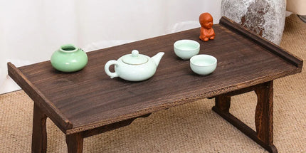 Wooden Foldable Chinese Style Tea Table Home Living Room Space Saving Durable