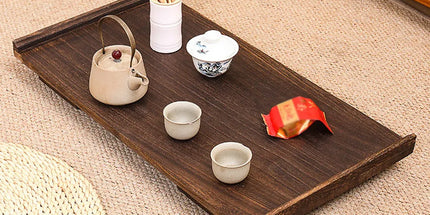Wooden Foldable Chinese Style Tea Table Home Living Room Space Saving Durable