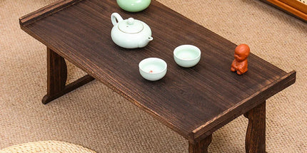 Wooden Foldable Chinese Style Tea Table Home Living Room Space Saving Durable