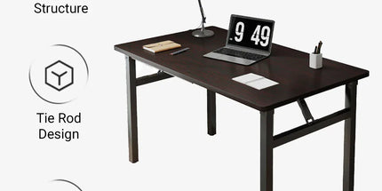 Rectangular Folding Table Sturdy Durable for Home Office Use Space Saving Desk