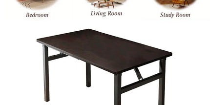 Rectangular Folding Table Sturdy Durable for Home Office Use Space Saving Desk