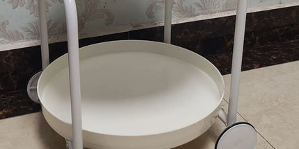 Movable Side Tea Table Armrest Double-Layer Storage For Family Sofa Cart Shelf