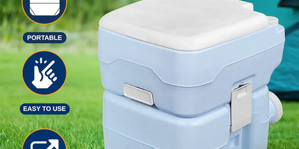 20L Portable Toilet Camping Toilet for Hiking RV Trips Emergency Potty Seat