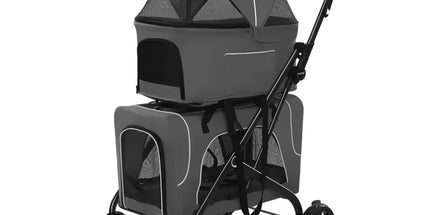 3 in 1 Portable Folding Pet Stroller Outdoor Travel Double Deck Cat Dog Carrier