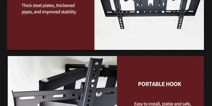 TV Wall Mount Monitor Rotating Bracket Adjustable Screen Holder Stand for Home