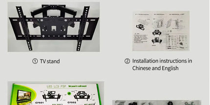 TV Wall Mount Monitor Rotating Bracket Adjustable Screen Holder Stand for Home