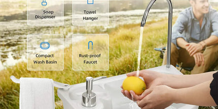 Mobile Portable Outdoor Washbasing for Camping Picnics RV Trips Yard Activities