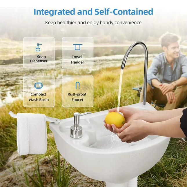 Mobile Portable Outdoor Washbasing for Camping Picnics RV Trips Yard Activities