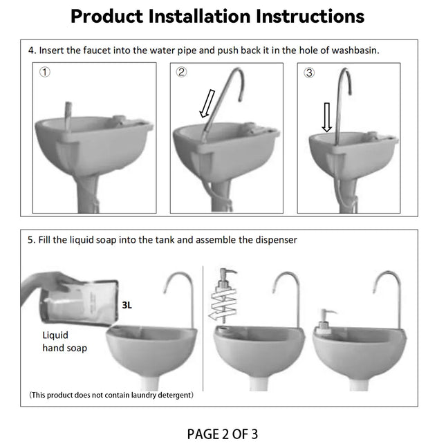 Mobile Portable Outdoor Washbasing for Camping Picnics RV Trips Yard Activities