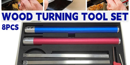 8PCS Wood Lathe Turning Tool Set High Speed Steel For Woodworking Craft Durable
