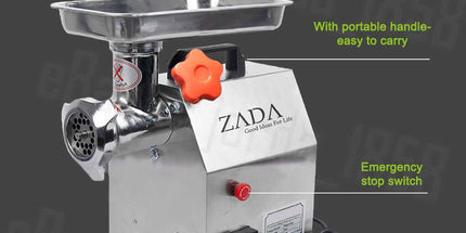 1.63HP Commercial Meat Mincer- Electric Grinder & Sausage Maker Filler 1200W