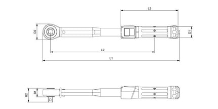 Wurth 1/2 Inch Torque Wrench 40-200Nm Ratchet Drive Tool for Precise Bolt Tightening