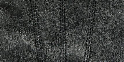Dents Mens Classic Sandhurst Unlined Leather Gloves With 3-Point Stitch Detail Palm Vent & Dents Press Stud Fastening - Black - 8