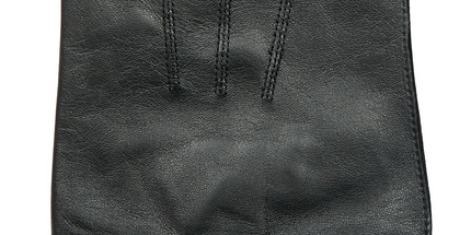 Dents Mens Classic Sandhurst Unlined Leather Gloves With 3-Point Stitch Detail Palm Vent & Dents Press Stud Fastening - Black - 8
