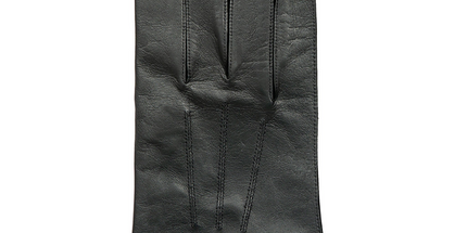 Dents Mens Classic Sandhurst Unlined Leather Gloves With 3-Point Stitch Detail Palm Vent & Dents Press Stud Fastening - Black - 8