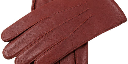 Kent Mens Perforated Leather Gloves 3 Point Stitch Palm Vent Lined - English Tan Tyack eCommerce Solutions