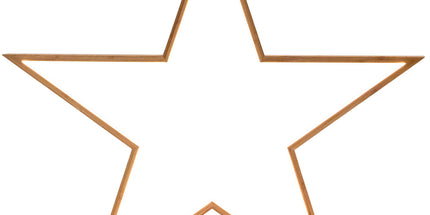 2x Large Bamboo Star w/ LED Strip Table Lamp Light Modern Minimalist Decor - Natural