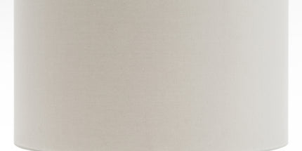 Eiffel 3 Tier Natural Wood Floor Lamp w/ Storage Shelves + Off White Linen Shade
