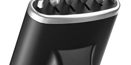 Global Zeitaku 7-Piece Japanese Knife Block Set Made in Japan in Black