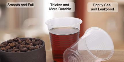 1200x 8oz (240ml) Premium Plastic Clear Cups Extra Strong PET BPA Free Tyack eCommerce Solutions