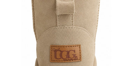 Jillaroo Womens UGG Boots Genuine Sheepskin Suede Leather Moccasins - Beige Tyack eCommerce Solutions